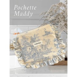 Pochette Maddy - toile de Jouy