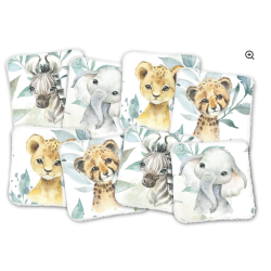 Lingettes Jungle Bleu - lot de 8