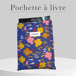 Pochette à livre - Jardin bleu