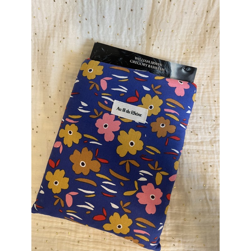 Pochette à livre - Jardin bleu