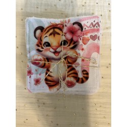 Lingettes Tigres Rainbow - lot de 8