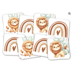 Lingettes Lion Rainbow - lot de 8